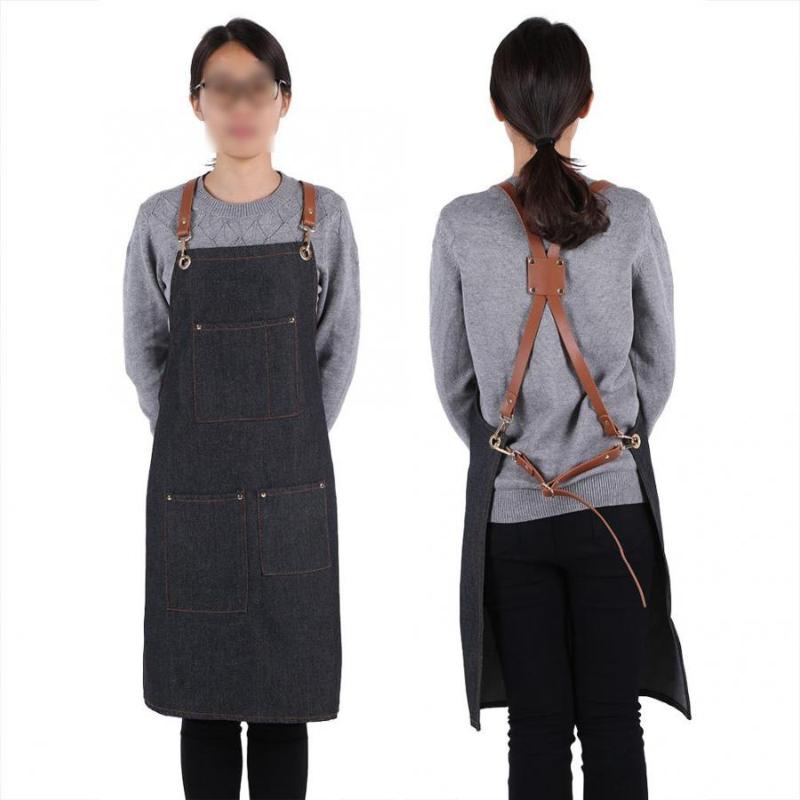 Household Cleaning Denim Bib Apron Leather Strap Baker Bartender BBQ Chef Work Cook Uniform Garden Working accessories
Household Cleaning Denim Bib Apron Leather Strap Baker Bartender BBQ Chef Work Cook Uniform Garden Working accessories