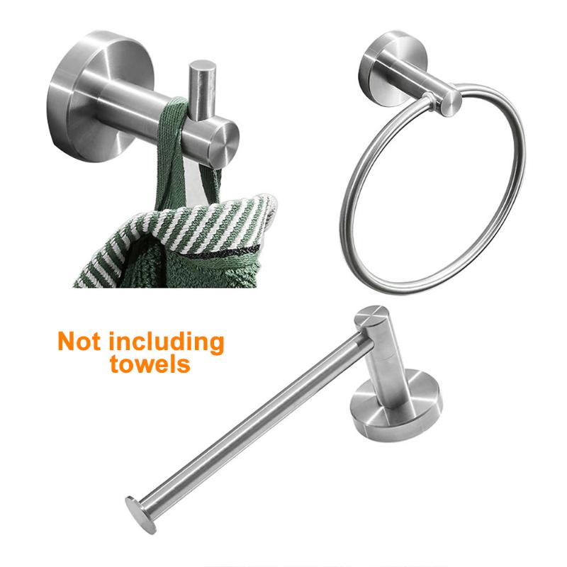 3pcs Towel Hook Easy Install Stainless Steel Hanging Ring Brushed Rustproof Bathroom Hardware Set Home Accessories Wall Mounted
3pcs Towel Hook Easy Install Stainless Steel Hanging Ring Brushed Rustproof Bathroom Hardware Set Home Accessories Wall Mounted