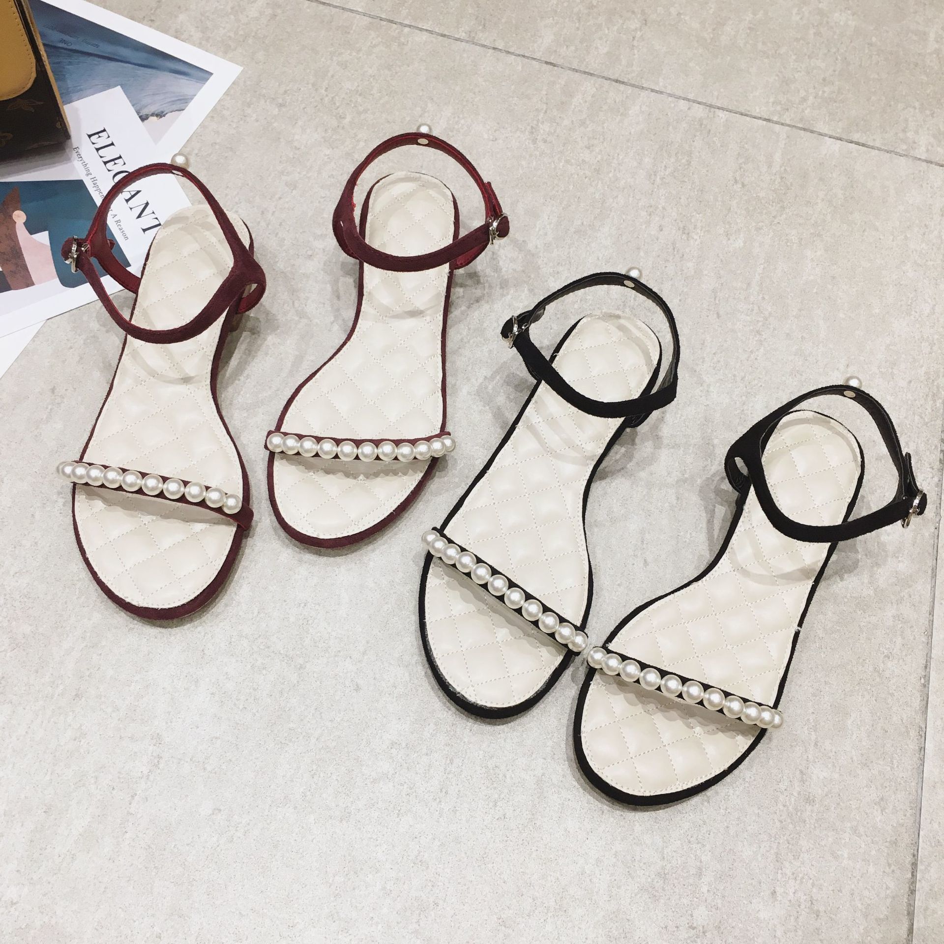2021 New Graceful Summer of Simple and Versatile Toe Open One-line Buckle Women's Sandals Cf9c, Red wine
2021 New Graceful Summer of Simple and Versatile Toe Open One-line Buckle Women's Sandals Cf9c, Red wine