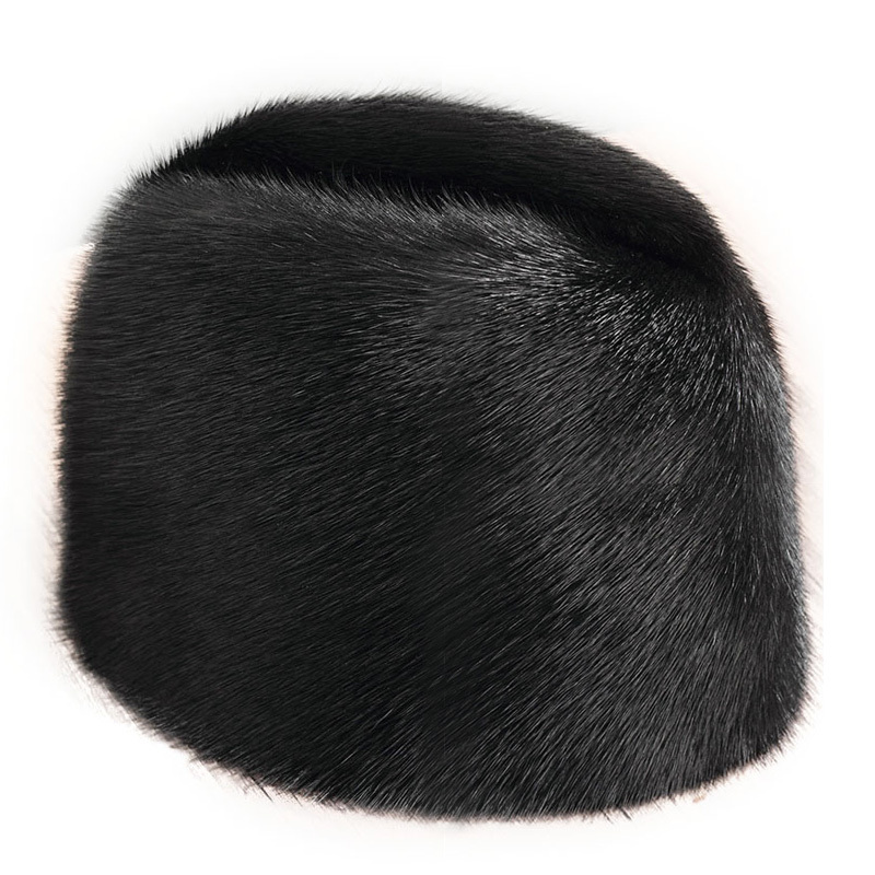 2020 new mink skin vison fur warm winter hat, Coffee