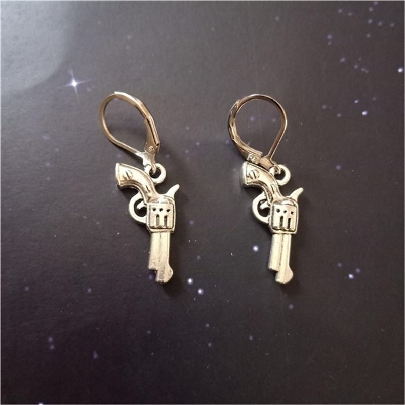 Gun Leverback Earrings,Clip Earrings, Revolver Dangle Leverback Earrings, Geek Jewellery, West Style Quirky Earrings
Gun Leverback Earrings,Clip Earrings, Revolver Dangle Leverback Earrings, Geek Jewellery, West Style Quirky Earrings
