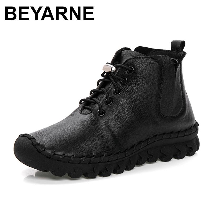 BEYARNEFull grain leather boots for women, flat shoes, plush boots for women, casual short winter womeE1093, Black
BEYARNEFull grain leather boots for women, flat shoes, plush boots for women, casual short winter womeE1093, Black