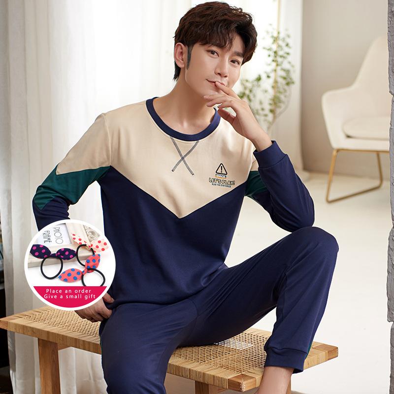 Winter Sleepwear Set for Men Cotton Long Sleeve Male Pajamas Set Simple Letter Print Home Suit Oversides Loose Men's Pyjamas
Winter Sleepwear Set for Men Cotton Long Sleeve Male Pajamas Set Simple Letter Print Home Suit Oversides Loose Men's Pyjamas