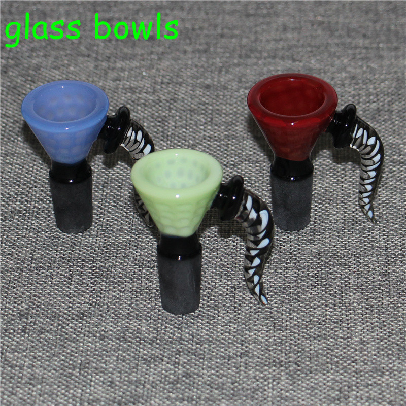 14mm 18mm glass bowl Male Joint for glass bongs Handle Beautiful Slide bowl piece smoking accessories For silicone bongs water pipes
14mm 18mm glass bowl Male Joint for glass bongs Handle Beautiful Slide bowl piece smoking accessories For silicone bongs water pipes