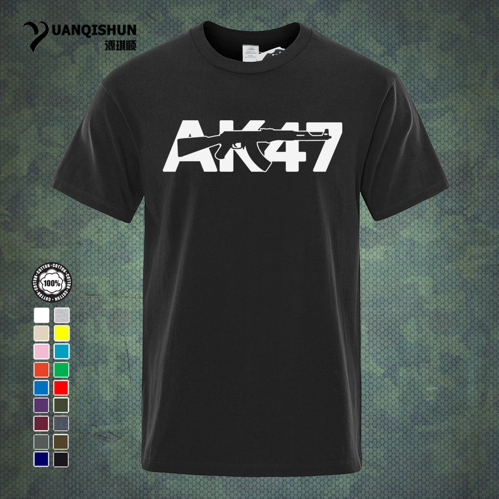 YUANQISHUN Fashion Mens T Shirt AK 47 Letter Printing T-shirt High Quality O-neck 100% Cotton short sleeves Tshirt Harajuku 0153-Q, Black 1
YUANQISHUN Fashion Mens T Shirt AK 47 Letter Printing T-shirt High Quality O-neck 100% Cotton short sleeves Tshirt Harajuku 0153-Q, Black 1