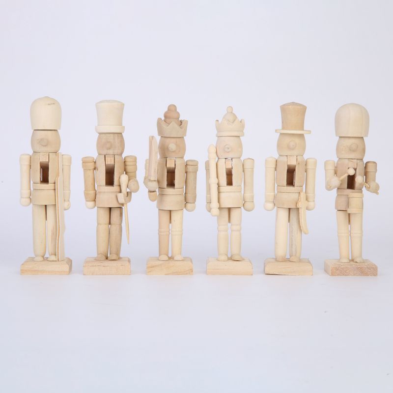 6pcs Wooden Nutcracker Doll Decoration DIY Blank Paint Toy Wooden Unpainted Doll For Kids DIY Soldier Figurines Table Ornaments C0125
6pcs Wooden Nutcracker Doll Decoration DIY Blank Paint Toy Wooden Unpainted Doll For Kids DIY Soldier Figurines Table Ornaments C0125