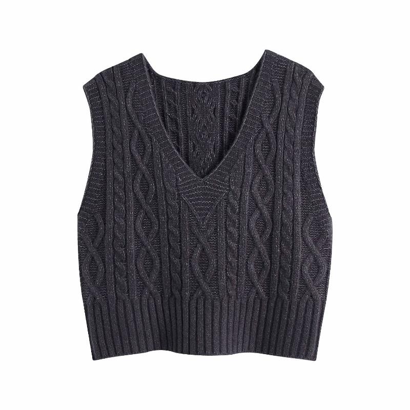 2021 Women Sweater Vest V neck Twisted Pull Jumpers Sleeveless Knit Vest Casual Spring Tops for Girls Chic Pull, Sls3129
2021 Women Sweater Vest V neck Twisted Pull Jumpers Sleeveless Knit Vest Casual Spring Tops for Girls Chic Pull, Sls3129