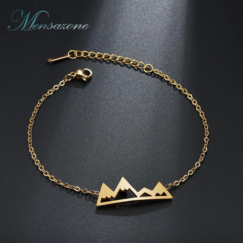 MENSAZONE Fashion Stainless Steel Snow Mountain Bracelet Outdoor Hiking Link Chain Bracelet For Women Drop Shipping
MENSAZONE Fashion Stainless Steel Snow Mountain Bracelet Outdoor Hiking Link Chain Bracelet For Women Drop Shipping