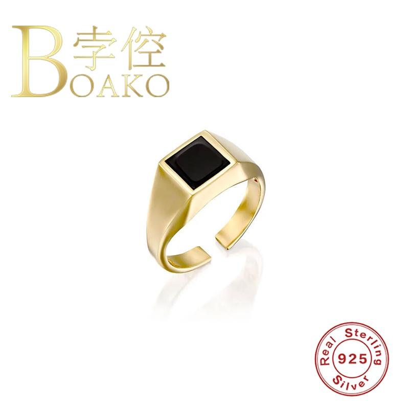 Cluster Rings BOAKO Black Zircon Ring 925 Sterling Silver Anillos Gold For Women Luxury Girl Fine Jewelry Open Bague Bijoux Gifts
Cluster Rings BOAKO Black Zircon Ring 925 Sterling Silver Anillos Gold For Women Luxury Girl Fine Jewelry Open Bague Bijoux Gifts