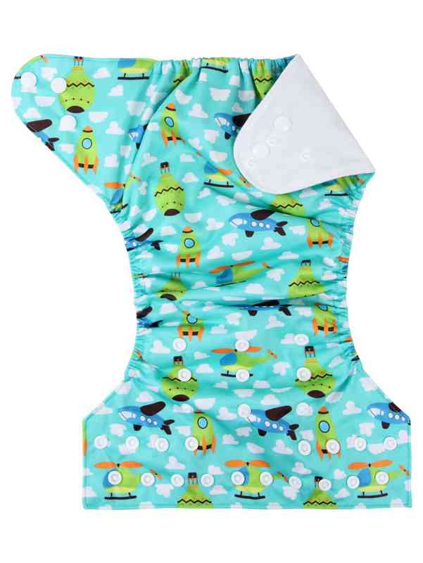 Plane Print Baby Cloth Diaper SHE