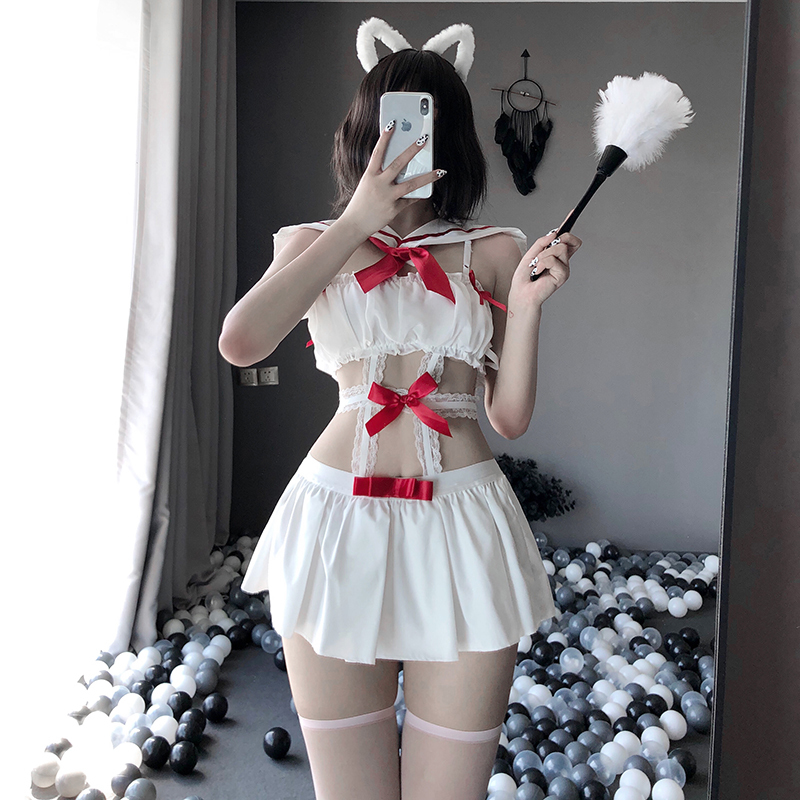 Sexy erotic bowknot cat maid cosplay lingerie white bra lesbian set temptation Roleplay warm women's uniform, Red
Sexy erotic bowknot cat maid cosplay lingerie white bra lesbian set temptation Roleplay warm women's uniform, Red