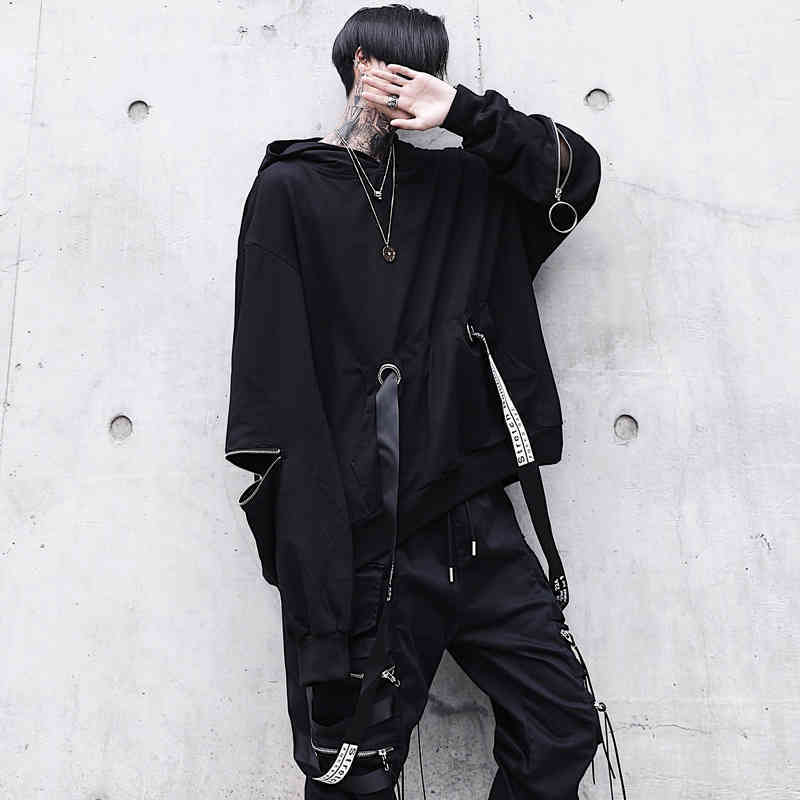 Houzhou - men's and Gothic hoodi, women's tops, black, punk, harhjuku, hip hop, autumn
Houzhou - men's and Gothic hoodi, women's tops, black, punk, harhjuku, hip hop, autumn