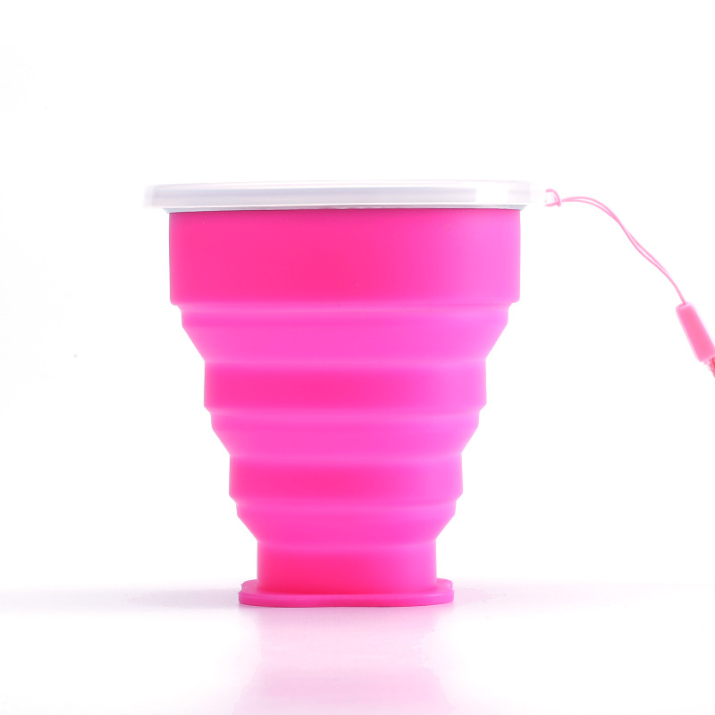 200ML Silicone Folding Cups Multifunction Tumblers Retractable Outdoor Travel Camping Water Cup With Lanyard
