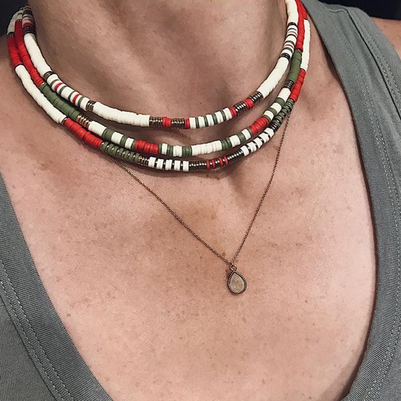 Chokers 2021 Women Colorful Polymer Clay Necklace Natural Shell Pendant Choker Set Clothes Accessories Silicone Jewelry
Chokers 2021 Women Colorful Polymer Clay Necklace Natural Shell Pendant Choker Set Clothes Accessories Silicone Jewelry