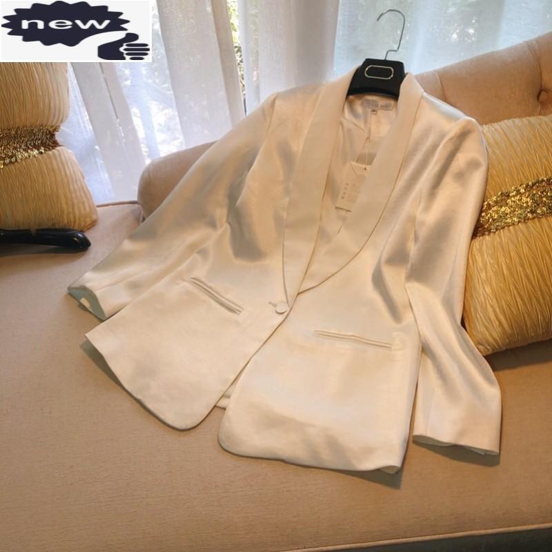Classic Office Ladies Formal Blazers French Design Shiny White Suit Coat Casual Loose Fit Fashion Female Elegant Black Jackets
Classic Office Ladies Formal Blazers French Design Shiny White Suit Coat Casual Loose Fit Fashion Female Elegant Black Jackets
