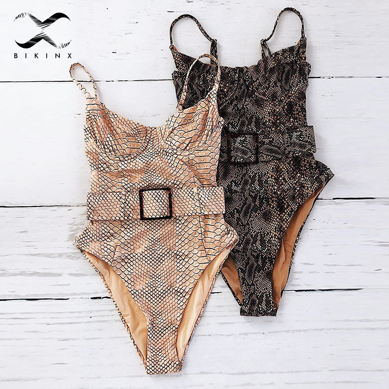 Push up snake print woman swimsuit one piece monokini Buckle sexy swimwear women High cut bodysuits Bathers bathing suit Y200319, -2
Push up snake print woman swimsuit one piece monokini Buckle sexy swimwear women High cut bodysuits Bathers bathing suit Y200319, -2