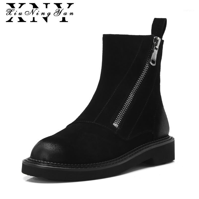 XiuNingYan Women Wedges Platform Boots 2020 Fashion Side Zipper Plush Ankle Boots for Women Genuine Leather Autumn Winter1, Black no plush
XiuNingYan Women Wedges Platform Boots 2020 Fashion Side Zipper Plush Ankle Boots for Women Genuine Leather Autumn Winter1, Black no plush