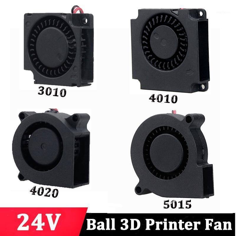 

2PCS ball bearing 30mm 40mm 50mm 24V Brushless Turbo Fan For 3D Printer Parts Cooler DC Blower Fan 3010 4010 4020 5015 Cooling1
