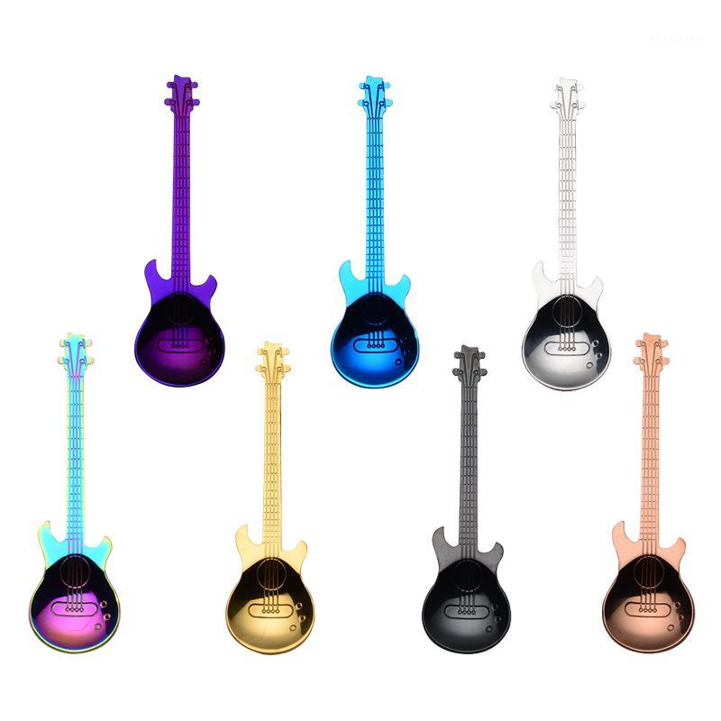 304 Stainless Steel Creative Guitar Bass Coffee Spoon Stir Sweet Titanium Plated Colorful Western Tableware Dessert Tool1
304 Stainless Steel Creative Guitar Bass Coffee Spoon Stir Sweet Titanium Plated Colorful Western Tableware Dessert Tool1