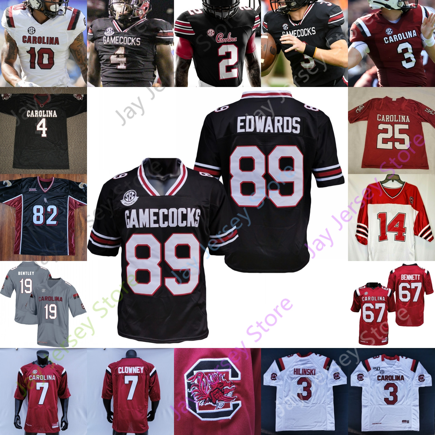 South Carolina Gamecock Football Jersey NCAA College Kingsley Enagbare george rogers Rico Dowdle Feaster Edwards Markway Denson Kinlaw, Grey i
South Carolina Gamecock Football Jersey NCAA College Kingsley Enagbare george rogers Rico Dowdle Feaster Edwards Markway Denson Kinlaw, Grey i