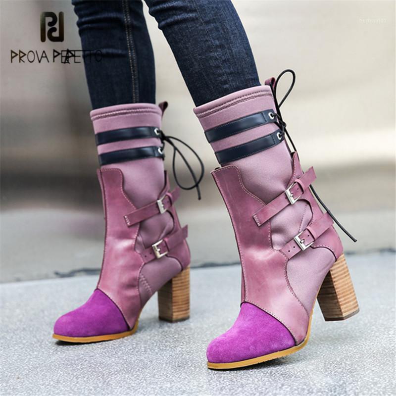 Prova Perfetto Mixed Color Women High Boots Stretch Fabric Slim Fit Riding Boots Female Chunky High Heel Shoes Woman Botas Mujer1, Brown
Prova Perfetto Mixed Color Women High Boots Stretch Fabric Slim Fit Riding Boots Female Chunky High Heel Shoes Woman Botas Mujer1, Brown
