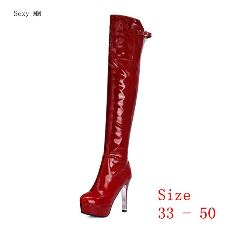 Platform Women Over the Knee Boots High Heel Shoes Woman Thigh High Boots Small Plus Size 33 - 50, White
Platform Women Over the Knee Boots High Heel Shoes Woman Thigh High Boots Small Plus Size 33 - 50, White