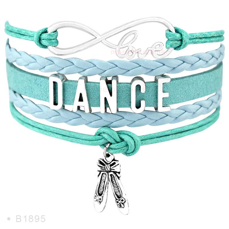 Hot Sale Fashion Dance Mom Girl Ballet Dancer Dancing Pink Black Gray Purple Silver Gold White Leather Braid Bracelets for Women
Hot Sale Fashion Dance Mom Girl Ballet Dancer Dancing Pink Black Gray Purple Silver Gold White Leather Braid Bracelets for Women