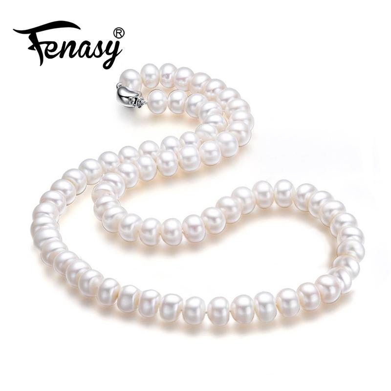 FENASY New Natural Freshwater Pearl Necklaces For Women 8-9mm Classic Custom Wedding Engagement Jewelry
FENASY New Natural Freshwater Pearl Necklaces For Women 8-9mm Classic Custom Wedding Engagement Jewelry