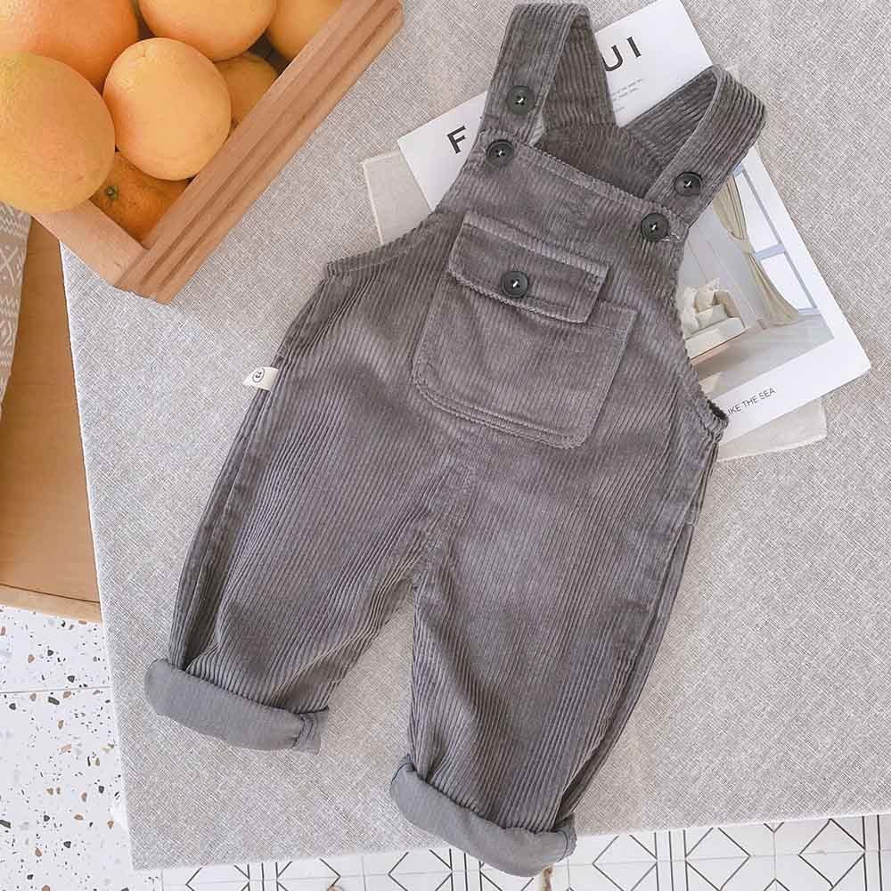 Halilo Baby Boy Overalls Solid Color Autumn Winter Corduroy Girls Jumpsuit Casual Loose Infant Kids Jumpsuit Pants 201128