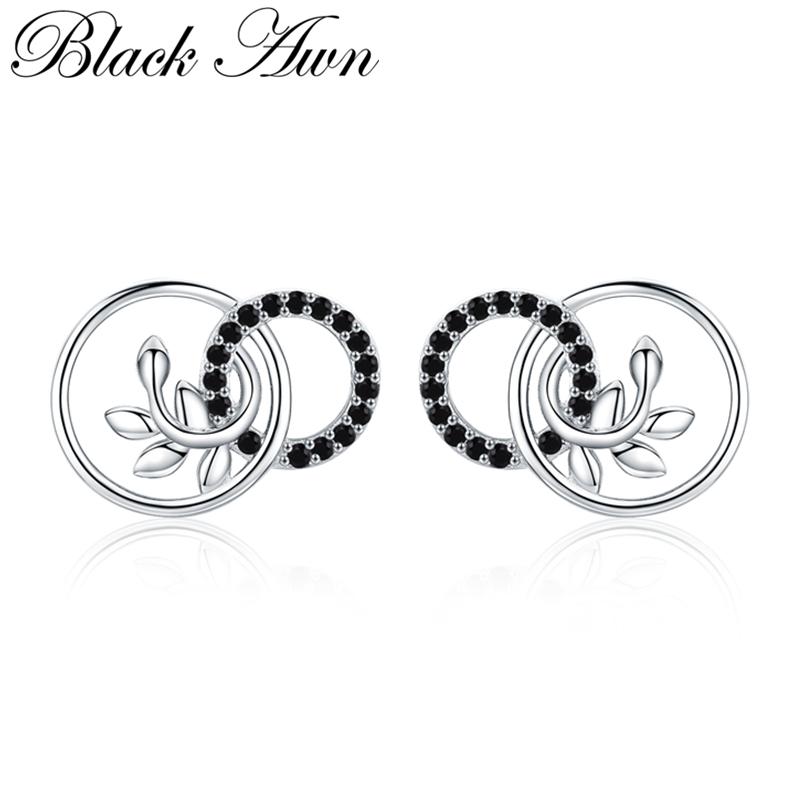 Black Awn New Classic 925 Sterling Silver Natural Black Spinel Round Wedding Stud Earrings for Women Fine Jewelry I090
Black Awn New Classic 925 Sterling Silver Natural Black Spinel Round Wedding Stud Earrings for Women Fine Jewelry I090
