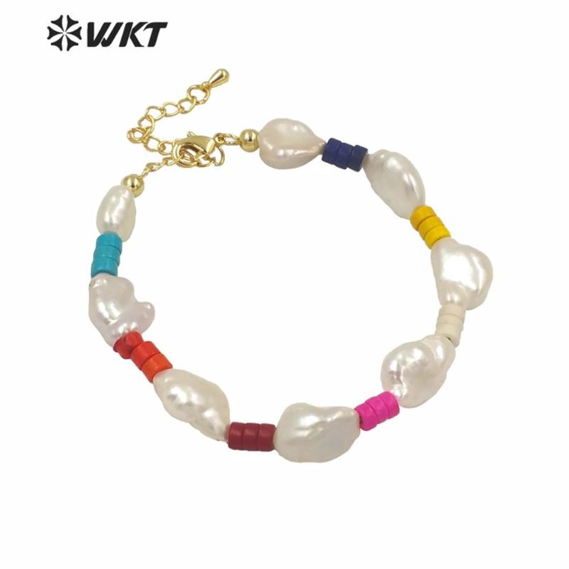 WT-MPB029 WKT NEW design irregular freshwater pearl beads bracelet fashion lady bohemian style colorful beads pearl bracelets
WT-MPB029 WKT NEW design irregular freshwater pearl beads bracelet fashion lady bohemian style colorful beads pearl bracelets