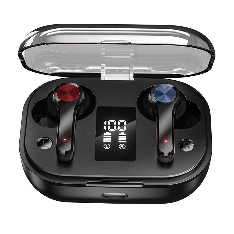EWA Bluetooth Earphones TWS Earphones in-Ear Wireless Fingerprint Touch Earbuds Bass Stereo HiFi 8D Surround Music Headset, Black
EWA Bluetooth Earphones TWS Earphones in-Ear Wireless Fingerprint Touch Earbuds Bass Stereo HiFi 8D Surround Music Headset, Black