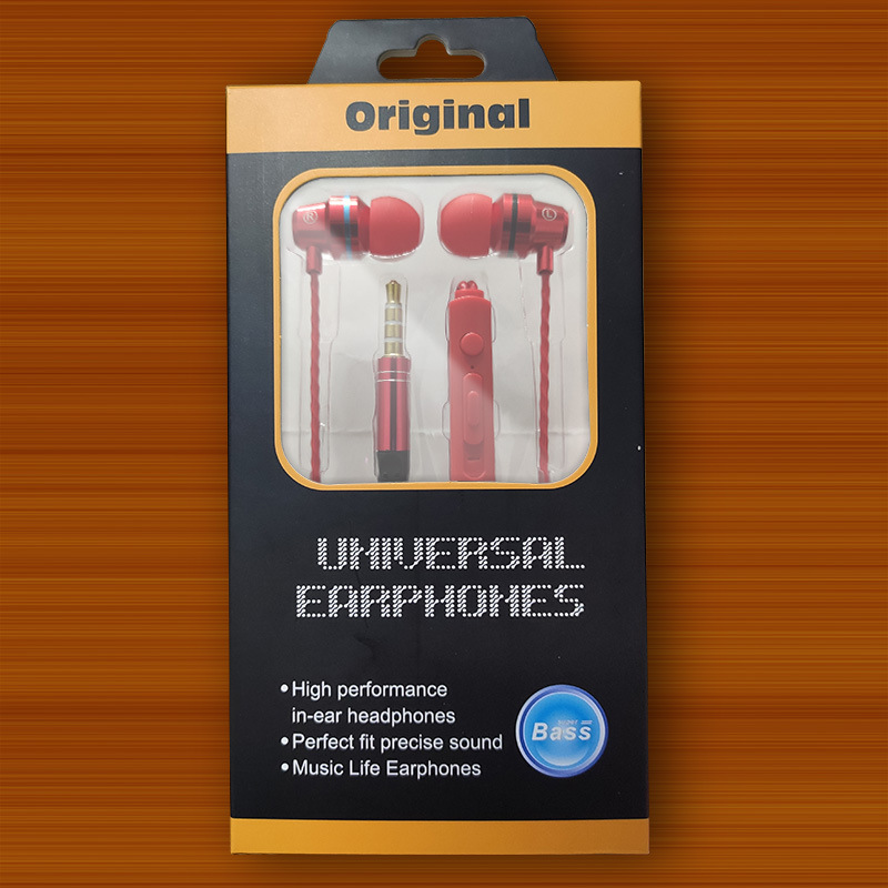 Metal Wired Earphones Super Bass Subwoofer Earphone 3.5mm Sport Earphone for Phone Tablet PC Computer with Microphone Handsfree Phone Call