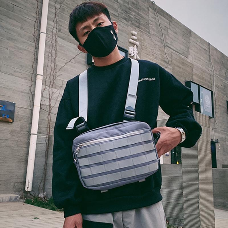 Chest Rig Bags Adjustable Pocket Hip Hop Streetwear Functional Breast Bag Cross Shoulder Bag, Black
Chest Rig Bags Adjustable Pocket Hip Hop Streetwear Functional Breast Bag Cross Shoulder Bag, Black
