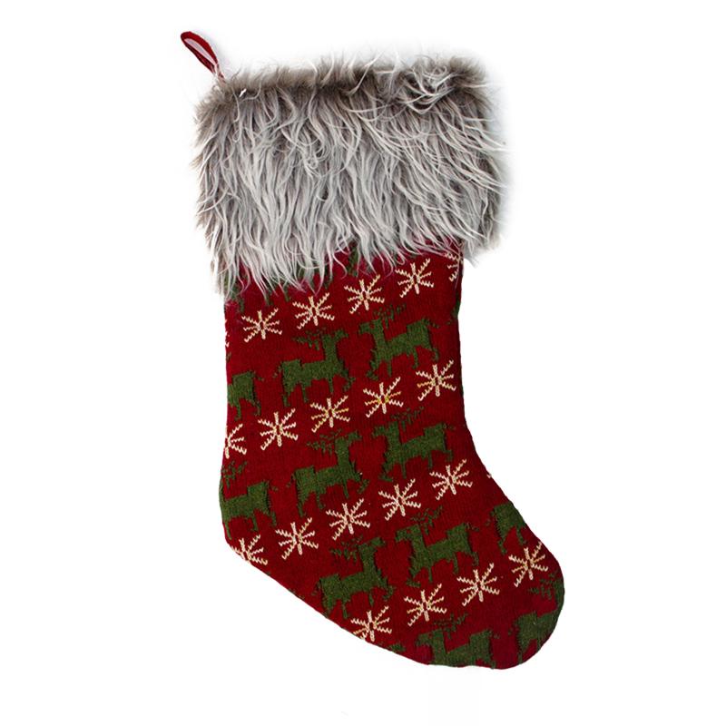 Christmas Stockings, Rustic Xmas Tree Reindeer Snowflake Print Hanging Stockings with Faux Fur Cuff for Home Décor
Christmas Stockings, Rustic Xmas Tree Reindeer Snowflake Print Hanging Stockings with Faux Fur Cuff for Home Décor