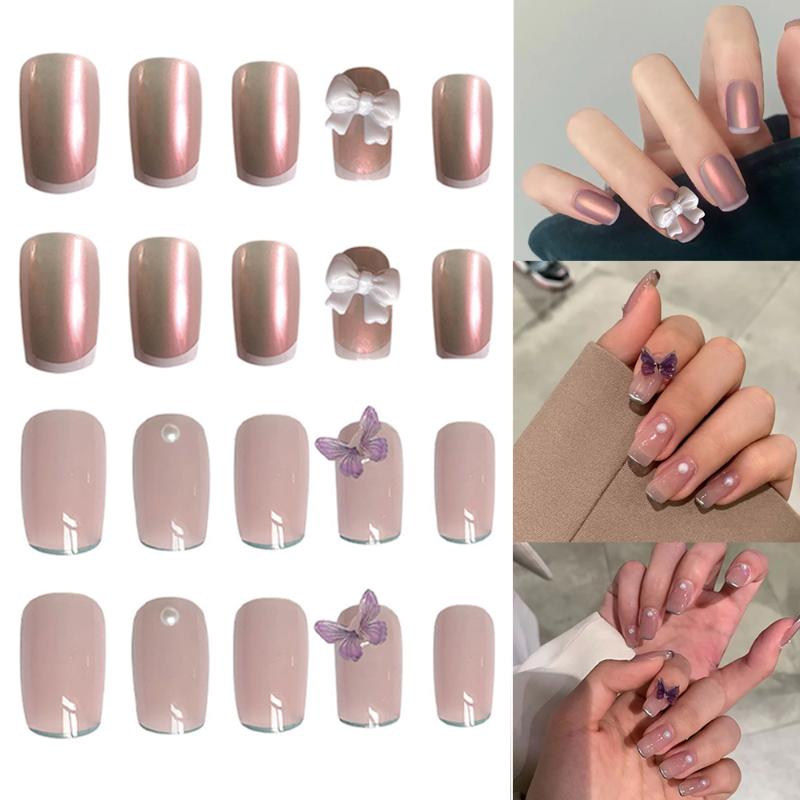 24Pcs Artificial Full Cover Bowknot False Nails Butterfly Fake Nails Detachable Artificial DIY Manicure 2021
24Pcs Artificial Full Cover Bowknot False Nails Butterfly Fake Nails Detachable Artificial DIY Manicure 2021