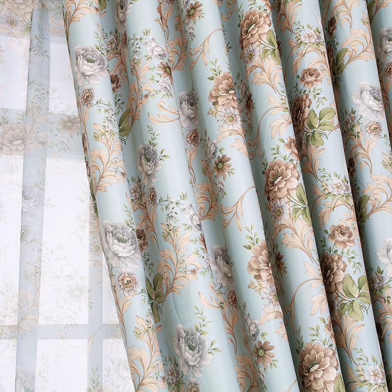America Pastroal Style Floral Printed Light Blue Curtain Polyester Blockout Cloth Curtain for Living Room Bedroom, Tulle curtain
America Pastroal Style Floral Printed Light Blue Curtain Polyester Blockout Cloth Curtain for Living Room Bedroom, Tulle curtain