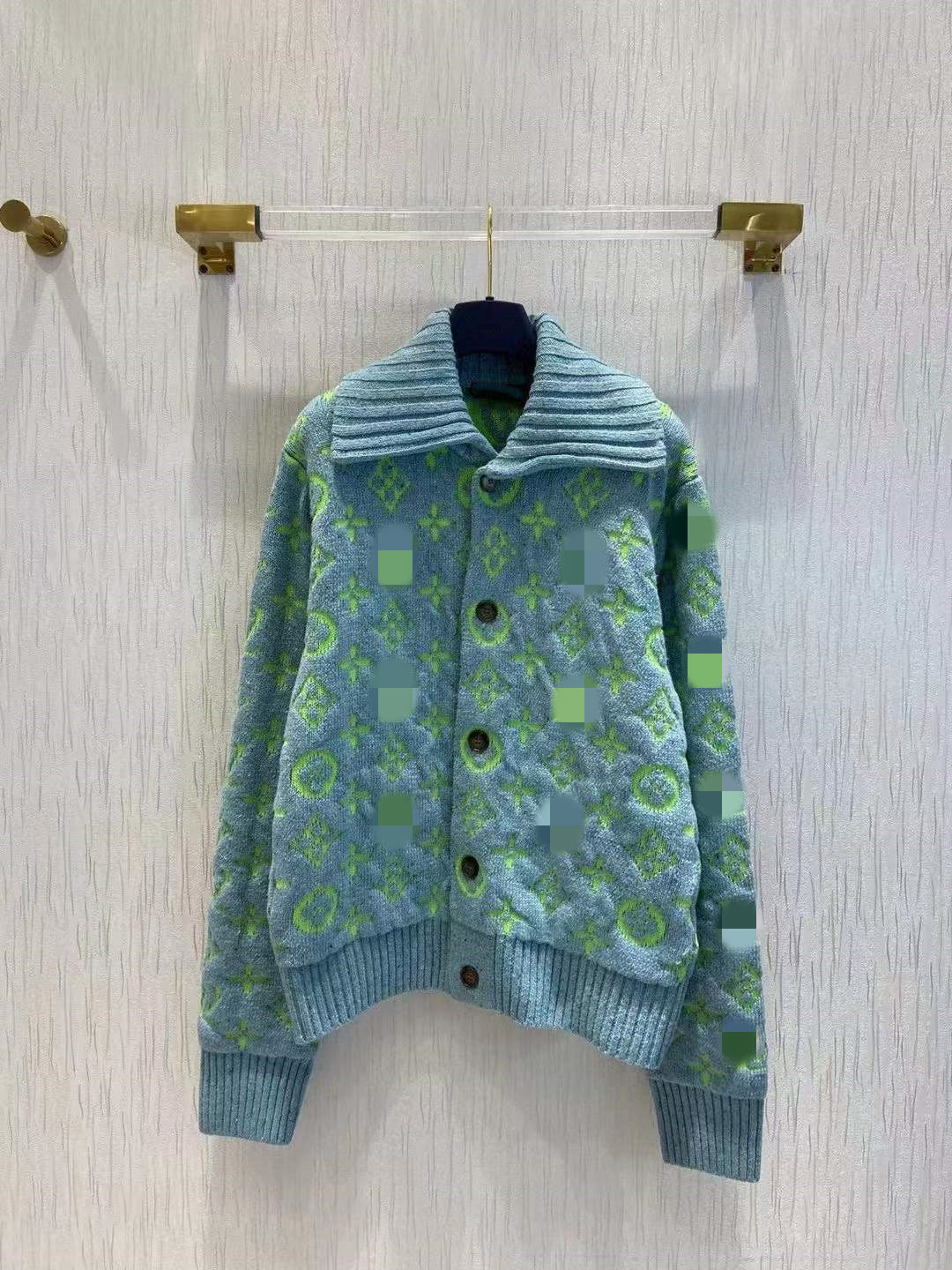 2022 Spring Autumn Milan Runway Sweater Lapel Neck Panelled Women' Sweaters High End Jacquard Cardigan Designer Sweater 0302-8, Picture color 
2022 Spring Autumn Milan Runway Sweater Lapel Neck Panelled Women' Sweaters High End Jacquard Cardigan Designer Sweater 0302-8, Picture color