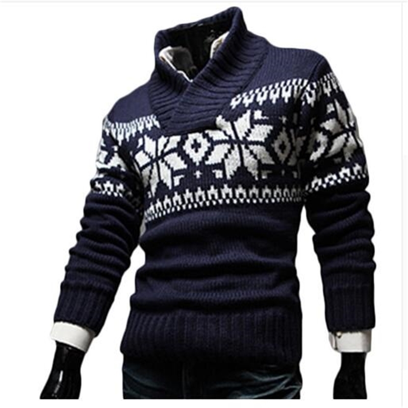 Christmas Autumn Jersey Navidad Hombre Jacquard Male Sweater Slim Knitted Sweaters Men Pullovers 201214