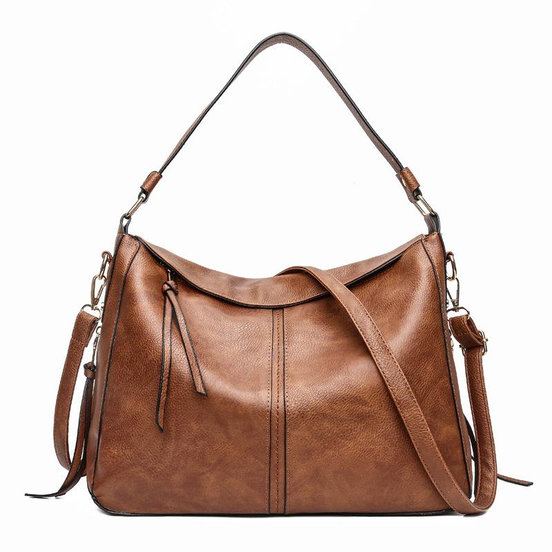 2021 new shoulder bag European and American simple big bag shoulder messenger lady handbag, Black
2021 new shoulder bag European and American simple big bag shoulder messenger lady handbag, Black