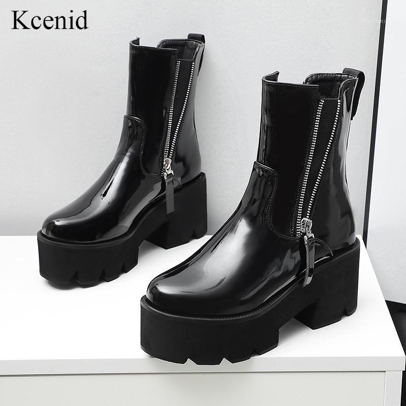 Kcenid Woman platform boots patent leather square heel ankle boots woman fashion zipper winter shoes footwear size 34-431, Black patent leather
Kcenid Woman platform boots patent leather square heel ankle boots woman fashion zipper winter shoes footwear size 34-431, Black patent leather