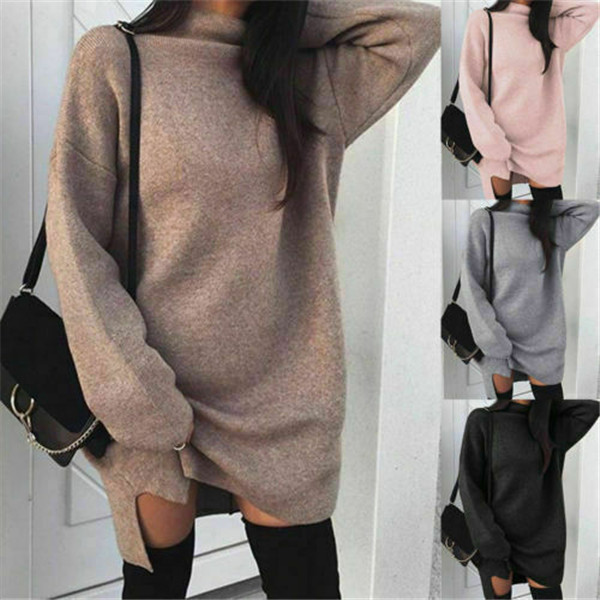 US Womens Knit Oversized Jumper Midi Shirt Dress Winter Long Pullover Baggy Tops, Gray
US Womens Knit Oversized Jumper Midi Shirt Dress Winter Long Pullover Baggy Tops, Gray