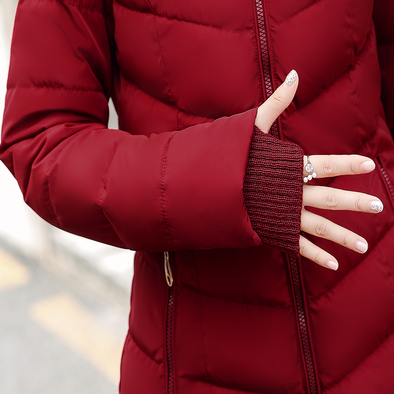 New Women's jacket winter Coats Artificial raccoon hair collar Female Parka black Thick Cotton Padded Lining Ladies S3XXXL 200928