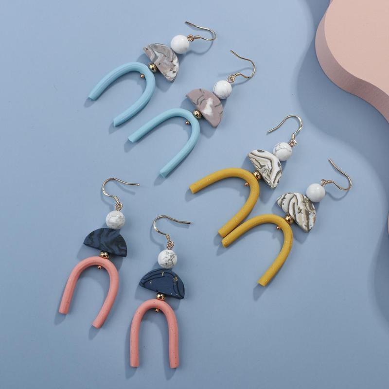 AENSOA 2020 Korea Fashion Colorful Geometric Irregular Polymer Clay Drop Earrings for Women Statement Jewelry Brincos Gift
AENSOA 2020 Korea Fashion Colorful Geometric Irregular Polymer Clay Drop Earrings for Women Statement Jewelry Brincos Gift