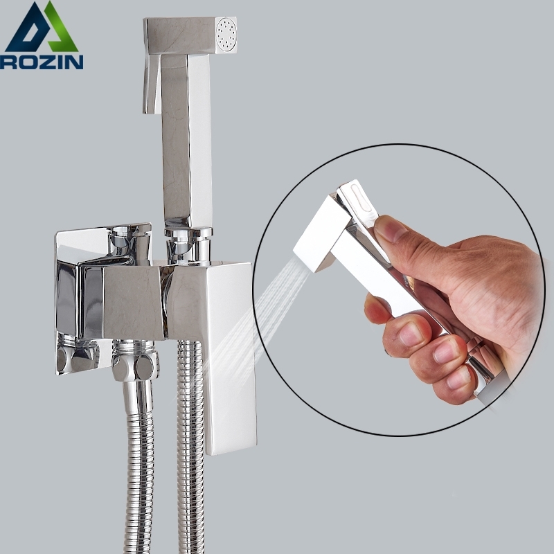 Brass Chrome Bidet Faucet Shower Tap Washer Mixer Cold & Hot Muslim Ducha Higienica Water Mixer Crane Square Shower Spray Head Y200321
Brass Chrome Bidet Faucet Shower Tap Washer Mixer Cold & Hot Muslim Ducha Higienica Water Mixer Crane Square Shower Spray Head Y200321
