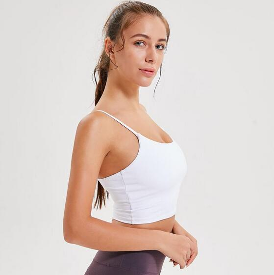 Yoga Tank Indoor Sport Bra Fitness Vest Gym Clothes Women Padded Running Tee Tops Half Strap Workout Athletic Wear Efnm, White
Yoga Tank Indoor Sport Bra Fitness Vest Gym Clothes Women Padded Running Tee Tops Half Strap Workout Athletic Wear Efnm, White