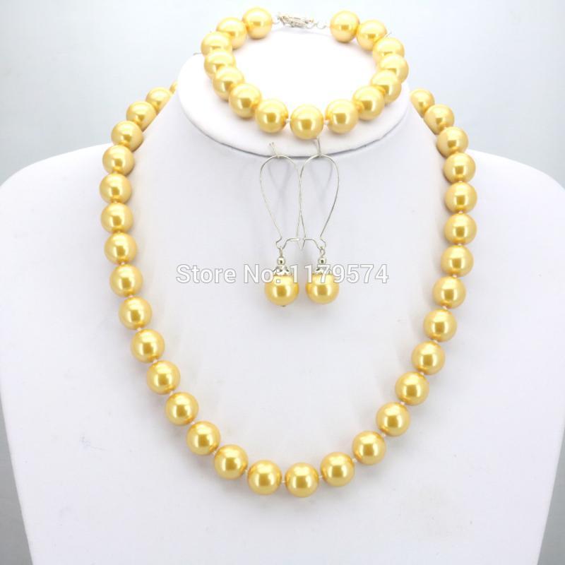Shining Christmas Gifts Women Girls 12mm Yellow Round Shell Pearl Beads Necklace Bracelet Earrings Sets Jewelry Making Design1, As pic
Shining Christmas Gifts Women Girls 12mm Yellow Round Shell Pearl Beads Necklace Bracelet Earrings Sets Jewelry Making Design1, As pic