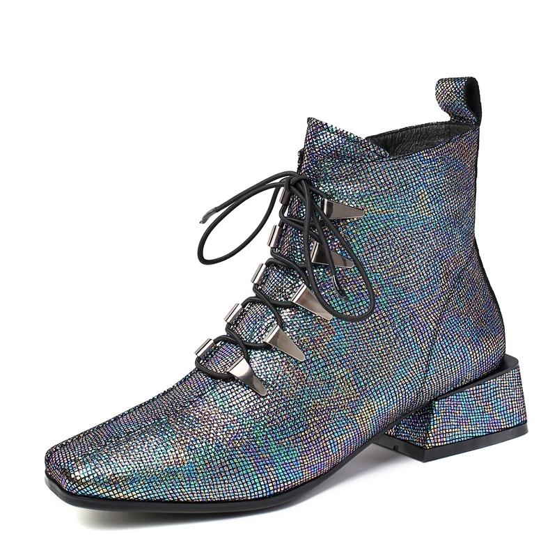Sheepskin Leather Boots Women Genuine Pointed Toe Mid Heel Ankle Boots Thick Square Heel Slip Western Cowboy Women, Blue
Sheepskin Leather Boots Women Genuine Pointed Toe Mid Heel Ankle Boots Thick Square Heel Slip Western Cowboy Women, Blue