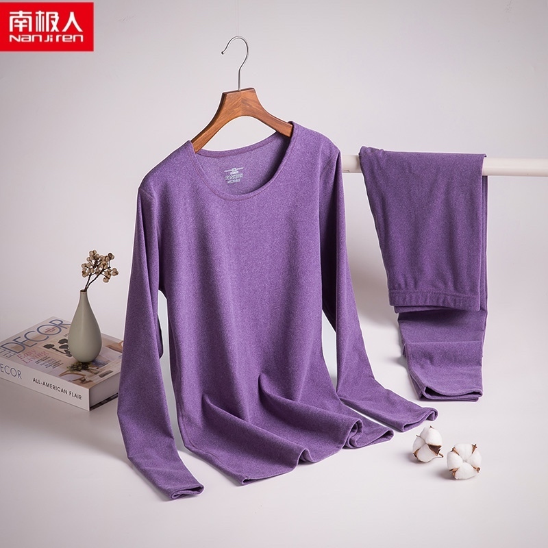 NANJIREN Woman Thermal Underwear Set Women Pajama Set Sleepwear Grils Solid High Quality LongJohns Set Long Shirts Long Trousers 201027