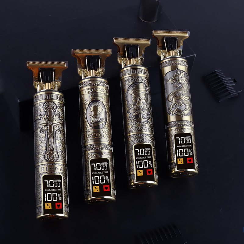 T9 Hair Clipper Professional Electric Shaver Barber trimmer machine 0mm Cutting Machine for men USB Rechargeable HIENA 220225